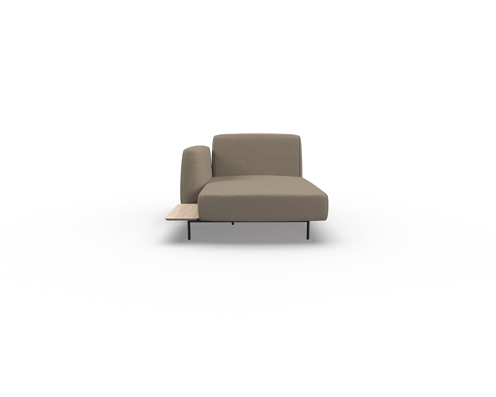Noon Sofa Left Chaise with Shelf